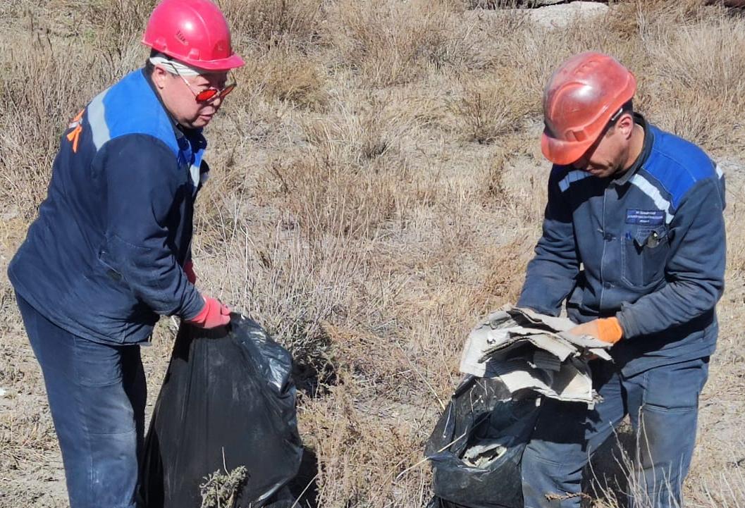 в рамках акции «Нет мусору на природе» сотрудники АО « ТЭМК» приняли активное участие в субботнике  